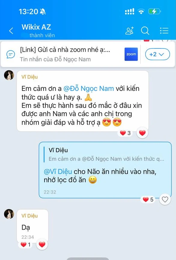 Feedback học viên trong nhóm WikixAZ sau buổi học cùng Đỗ Ngọc Nam